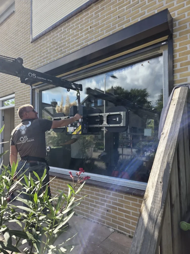 Montage van het glas
